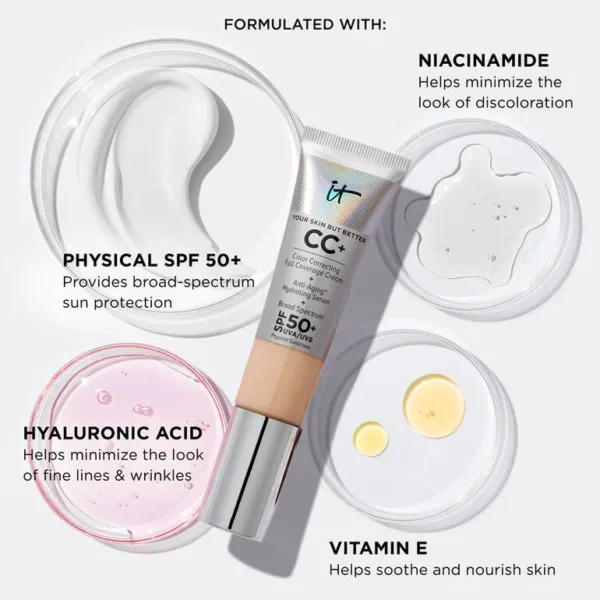 IT Cosmetics CC Crème SPF50 CC+ Cream Nude Glow Your Skin But Better Magasin - vente & achat en ligne Casablanca Maroc
