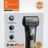 Rasoir Électrique Winstar WS-101 3-en-1 avec Tondeuses