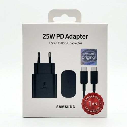 Chargeur Samsung 25W PD Adapter avec Câble USB-C