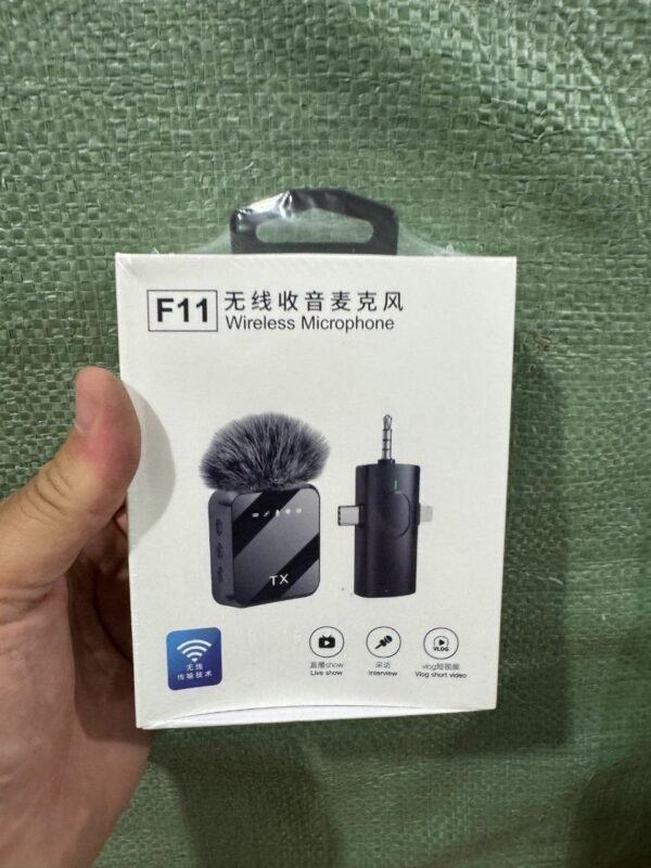 Microphone Sans Fil F11 pour Créateurs de Contenu