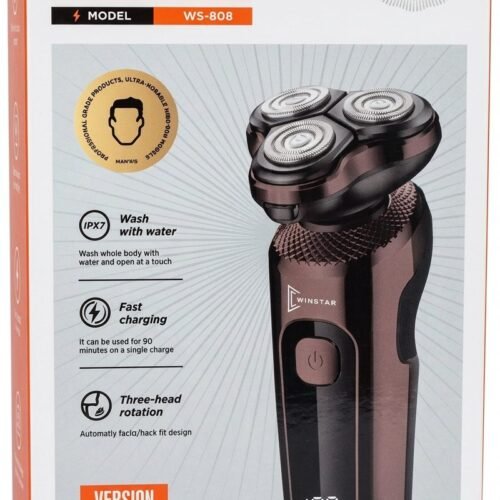 Rasoir Électrique Winstar WS-808 à 3 Têtes Rotatives