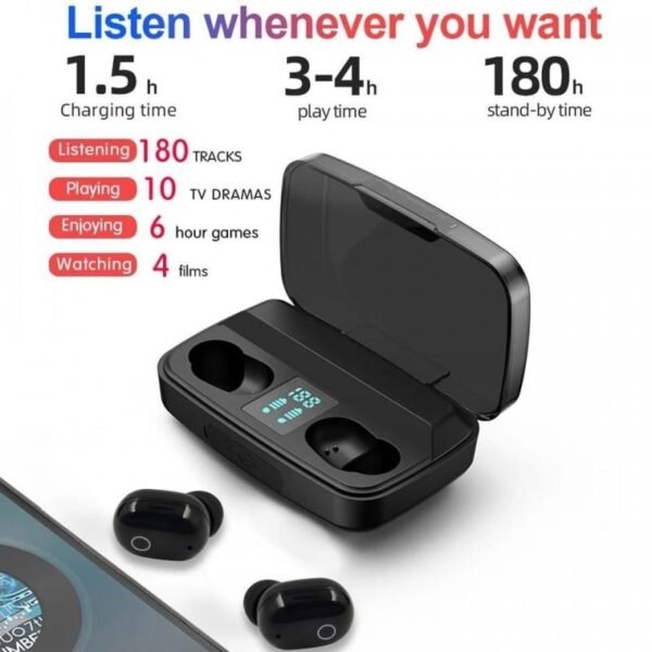 TWS.A10S Earphone Bluetooth 5.0 Headphone with Charge display