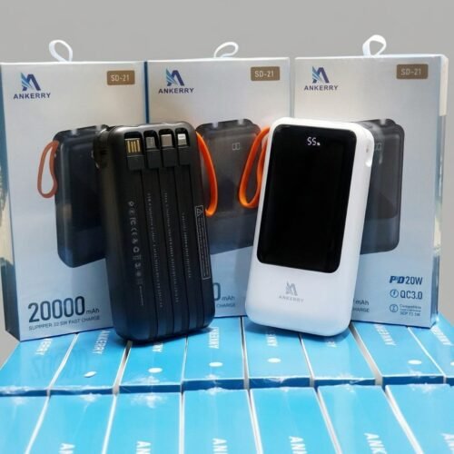 Batterie Externe Ankerry SD-21 20000mAh avec Câbles Intégrés